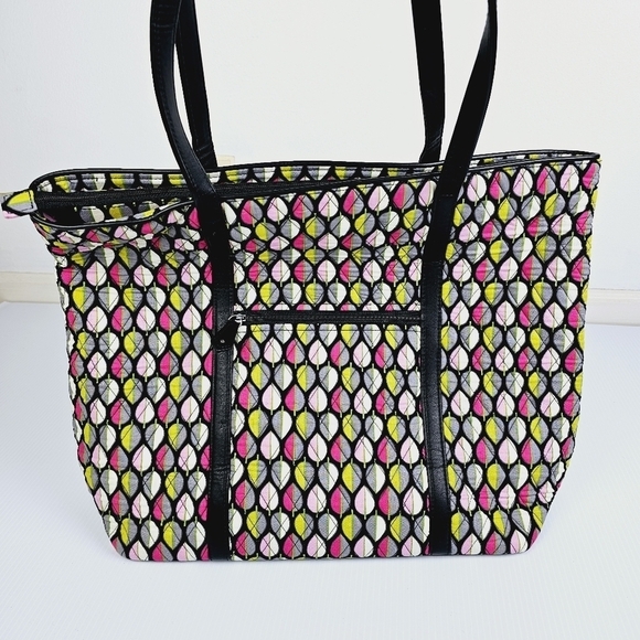 Vera Bradley Large Tote Bag Leaf Pattern - Picture 3 of 9